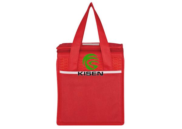 Colorful Non Woven Cooler Bag Portable Folded Insulated Tote Lunch Bag
