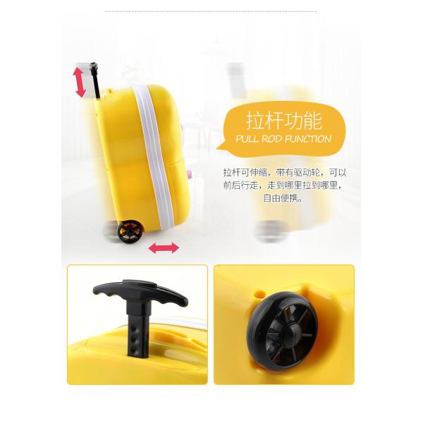 abs material pull rod suitcase coin piggy bank for kids