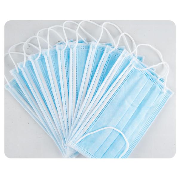 FDA Certified 3 Ply Disposable Face Mask Non Woven Easy Breathing