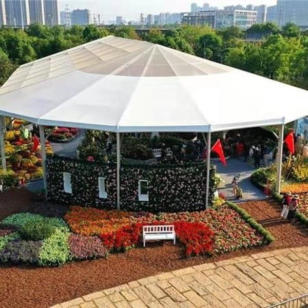 Large White Wedding Tent Aluminum Clear Roof 500 Seater Capacity