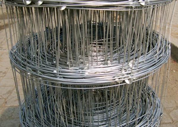 Hot Dipped Galvanized Field Fence , Hinge Joint Wire Fencing Bright Color