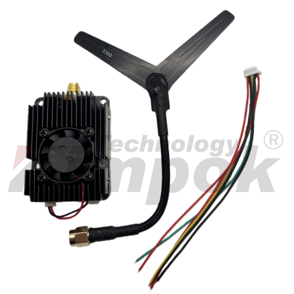 3.3GHz 3W 64CH Analog Video Transmitter with IRC Control for FPV and UAV Applications