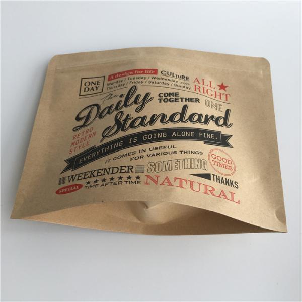 Aluminum Foil Tea kraft paper  bags Stand Up Heat Seal Printed