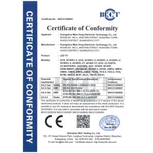 Guangzhou Mianhong Electronic Technology Co., Ltd. Certifications
