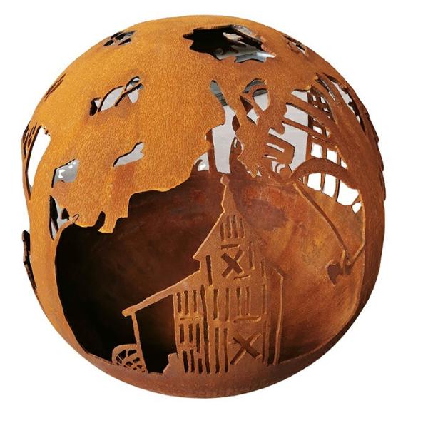 Garden Decorative Wood Burning Fire Pit Sphere outdoor fire bowls