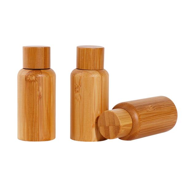 Frasco de creme de madeira de bambu feito sob encomenda amigável de Eco para o empacotamento cosmético