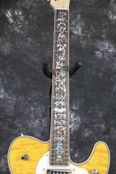 2019 Grand Special F Hole TL Electric Guitar Quilted Maple Abalone Inlay Bigsby Shipping Cost