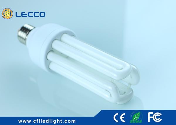 30W T4 Compact Fluorescent Lamps E27 , 4 Pin Cfl Light Bulb Nickle Plated AL Base