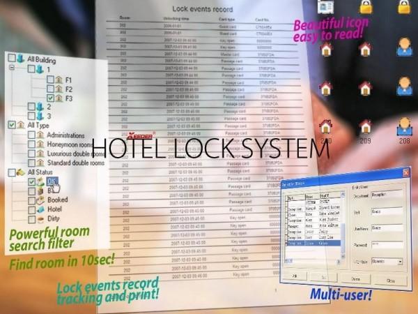 Card Lock PMS Interface Hotel Lock System V5.80 Powerful Room Search Filter