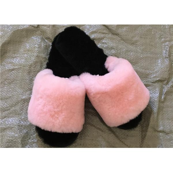 Real Open Toe Sheep Wool Slippers