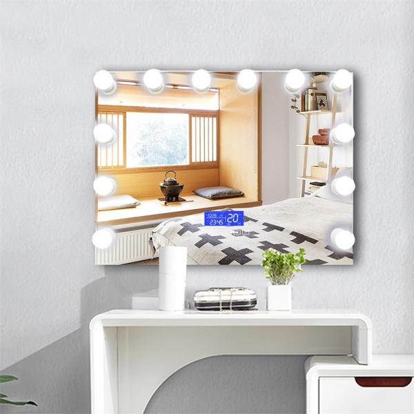 Wall Mounted LED Makeup Mirror Polished Touch Screen Make Up Mirror 5000K 6000K
