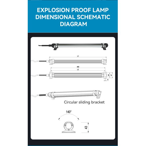 Lampes de travail pour machines-outils à LED personnalisées, flexibles et antidéflagrantes