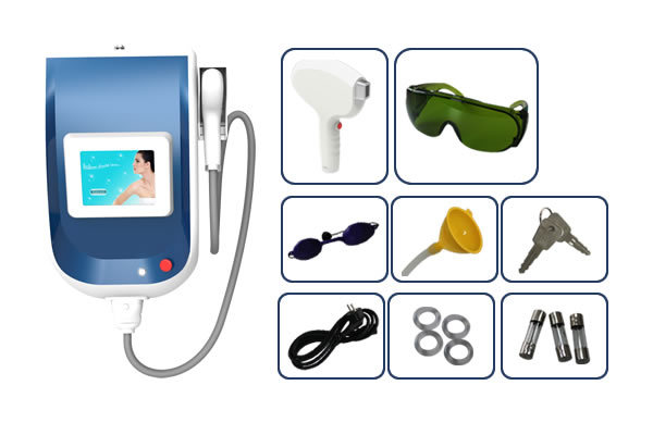 12mm x 20mm big spot size portable laser hair removal machine Net weight 20kg