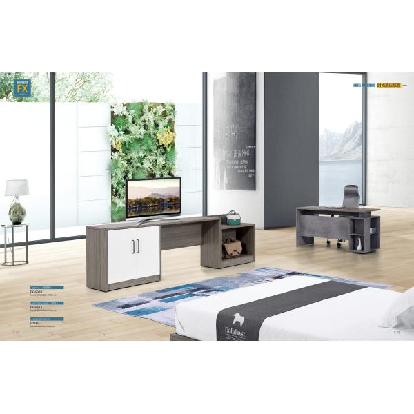 Melamine Laminated Hotel Contract Furniture , Apartment Bedroom Sets