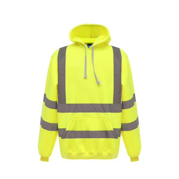Zipper Closure Reflective Safety Hoodies Outdoor Custom Hi Vis Hoodie