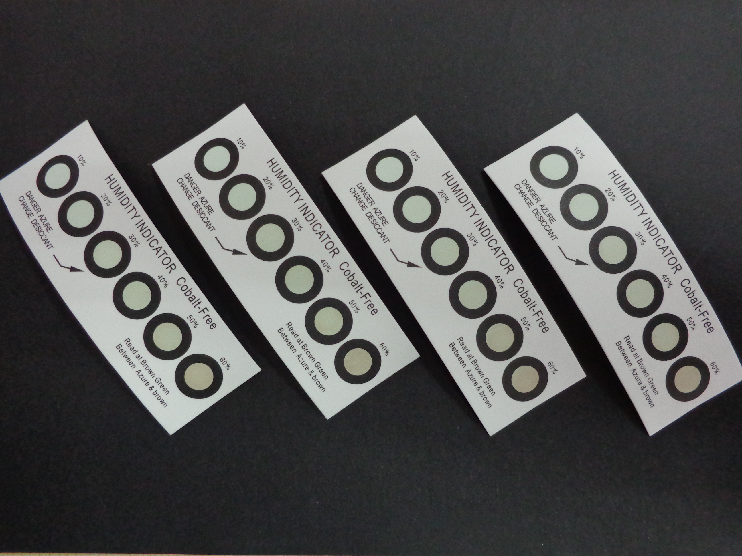 Mil-I-8835 A Moisture Indicator Strips , Reversible Humidity Indicator Plug Card Brown To Azure