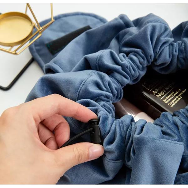 Сумка Drawstring макияжа бархата портативная повторно использовала Multi функцию