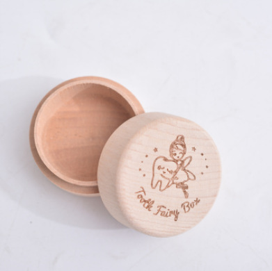 Caja de la hada de los dientes Caja de madera Recuerdo Caído Recuerdo de los dientes Caja de almacenamiento Regalo para niño o niña