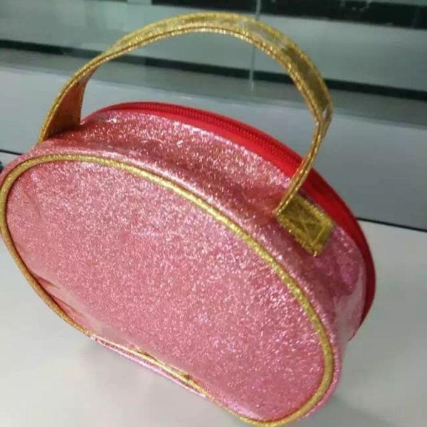 Cosmetic Bag Material Glitter Pvc Fabric / Glitter Pvc Film For Making Bags
