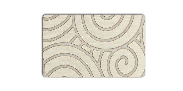 Placa de acero inoxidable grabada y repujada con anillo anti-huellas dactilares, 3 mm