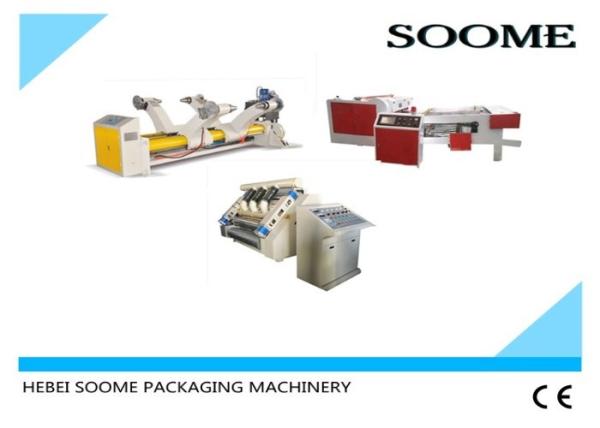 Single Facer Carton Production Line , Auto Cycle Corrugated Box Gluing Machine