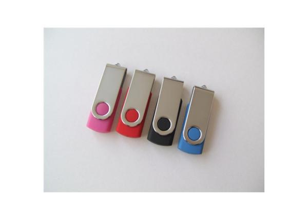 Swivel Shape USB Flash Pen Drive 64GB Black / Golden 58 * 20 * 11mm Plastic And Metal