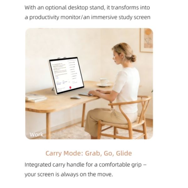 24.5 Inch Portable Android Touch Monitor with 13MP Camera and 8+128G RAM for Office and Teaching