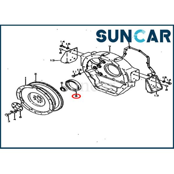 6141-21-1331 Rotary Shaft Seals 4D92-1A Komatsu Engine Oil Seal