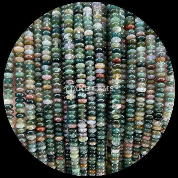 Natural Crystal Gemstone Rondelle Abacus Shape Amazonite Tiger Eye Loose Bead Strands for Yoga Bracelets
