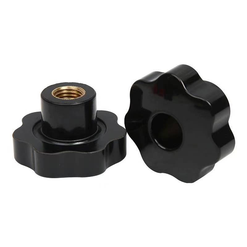 Stars Plastic Knob Black M8 M10 M12 Bolt Metal Bolt Through Bolt