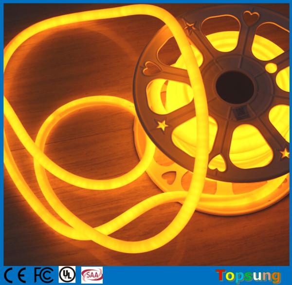 Luz LED de neão flexível de 12V IP67 360 graus corda redonda amarelo claro de Natal