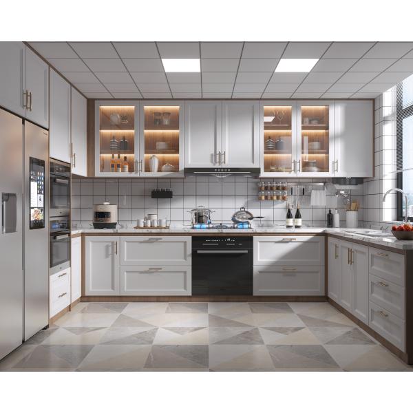 Modular Kitchen Cabinets MDF Plywood Custom Sizes