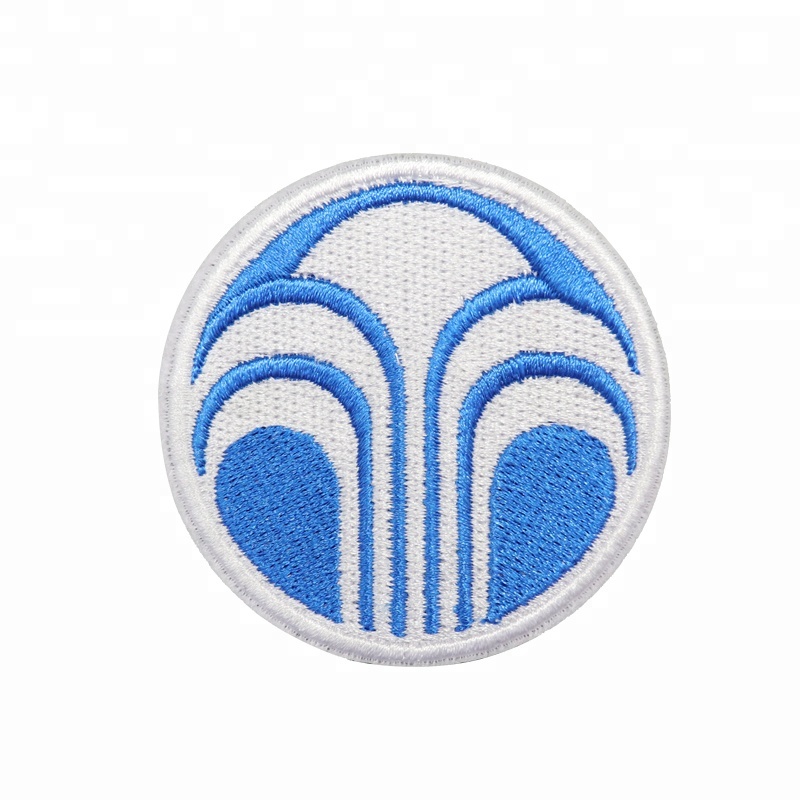 Wangshun Factory Customization Sequined Embroidered Patches Eco-Friendly Canvas Patches Fabric Material  Badge with Hook Loop