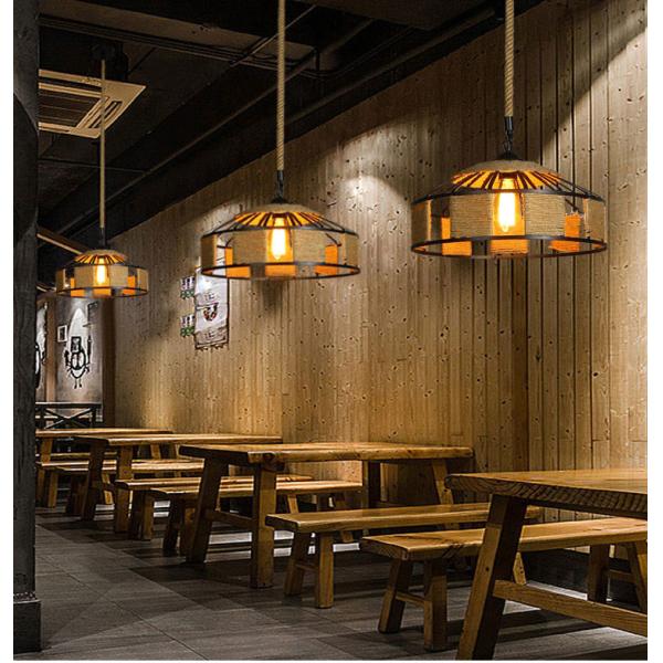 Loft  Rope Chandelier Lighting Industrial Vintage Lamp Clothing Store Restaurant Light(WH-VP-145)