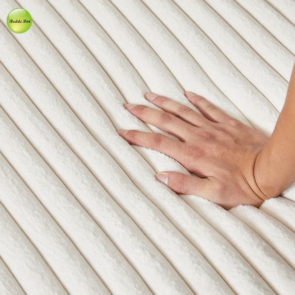 Removable 2 Seater Compressed Sofa Striped Velvet Fabric ODM