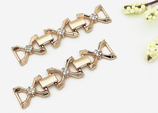 Zinc Alloy Shoe Accessories Chains With Crystal Ornaments Suitable For Girl Shoes