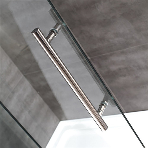 Tempered Glass Shower Door Enclosures With Top Roller One Side Sliding Door