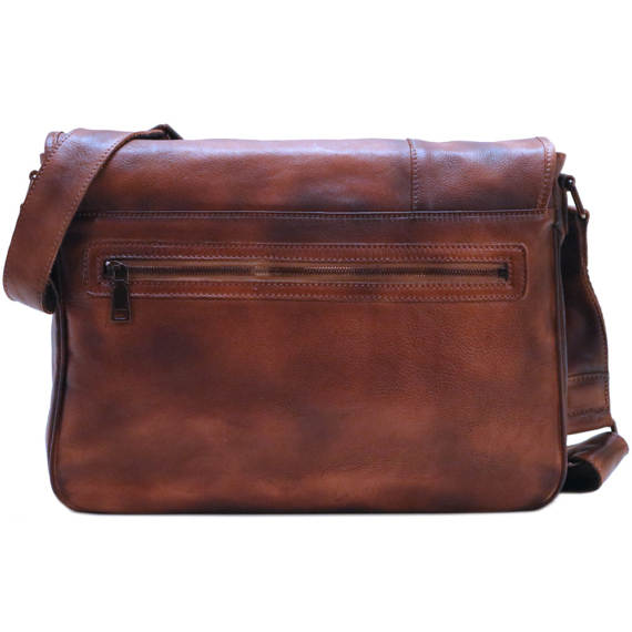 Men's Distressed Full Grain Leather Messenger Bag, Leather Bag, Cross Body Bag, Briefcase