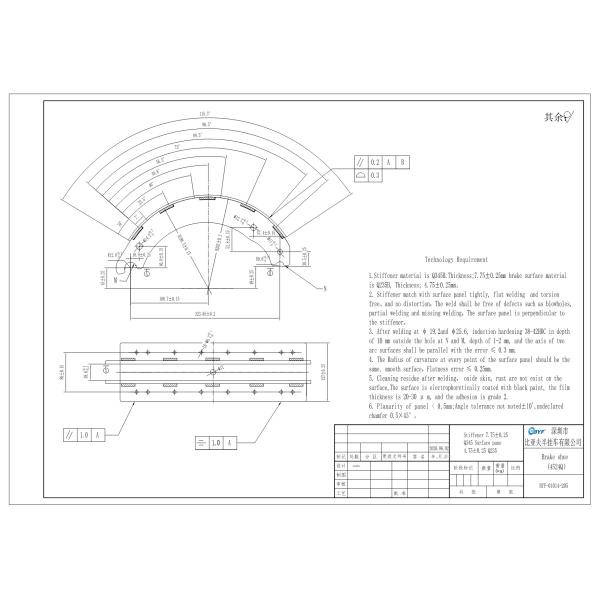 MERITOR A-3222-E-1383 Q235 Q345 American Brake Shoe 4524Q