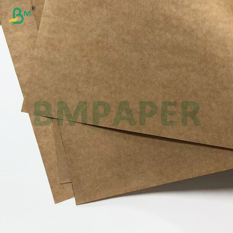 70-85g 100% Virgin Wood Pulp Kraft  Brown Tear Resistance Flour / Cement Packaging Paper 
