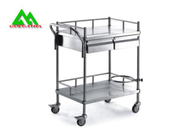 Metal Hospital Ward Equipment Medical Instrument Trolley For Medicine / Device