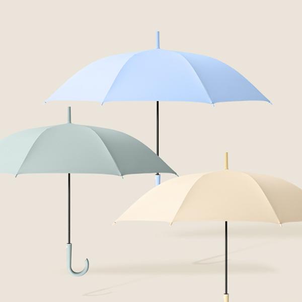 Simple and Practical Customized 190T Pongee Fabric Umbrella with Long Handle Design