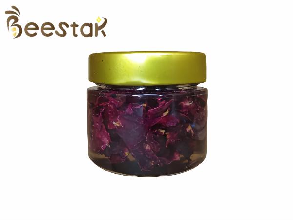 Mel cru puro Mel natural de abelha Sem aditivos Rosa Petal Jam Com Mel Molho de Chá Rosa Saborizado Mel