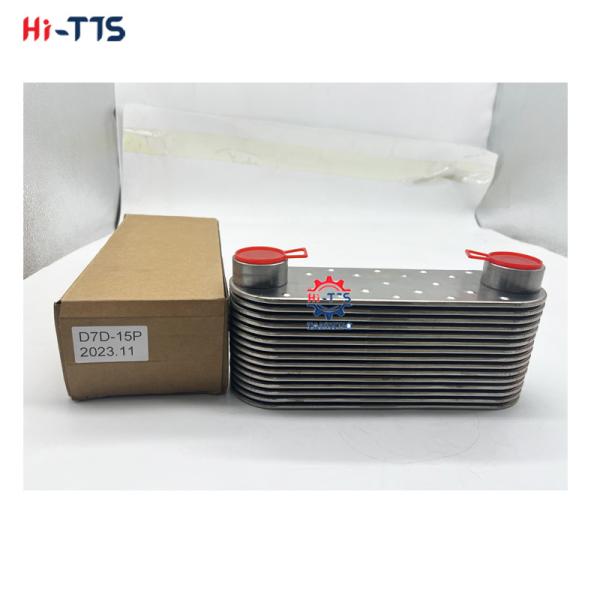 D7D-15P Núcleo de arrefecedor de óleo para peças sobressalentes de escavadeiras