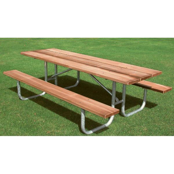 SGS  sunproof 6 Seats Metal And Wood Garden Table