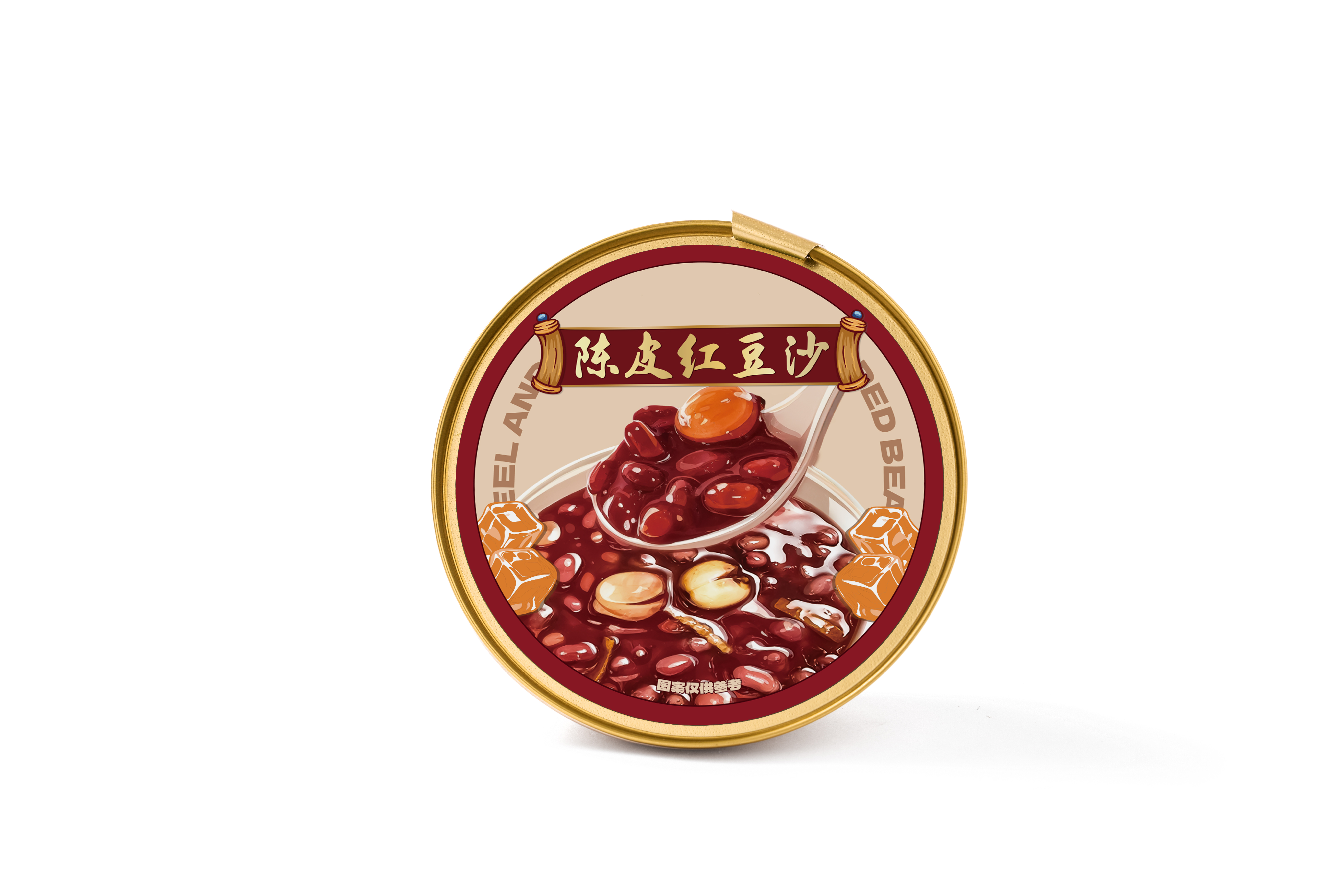 Homemade Chenpi Red Bean Soup Dessert - Traditional Sweet Soup with 20% Solid Content for Skin Hydration
