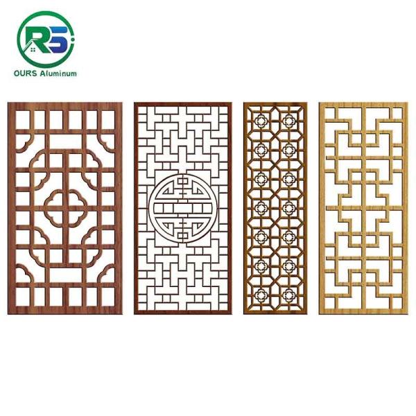 Corte decorativo do laser do OEM das grades de janela de alumínio das fachadas interiores