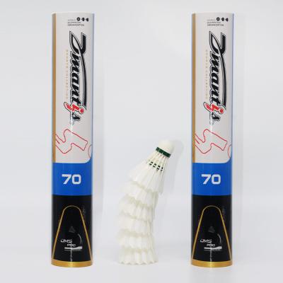 Anti Hitting Badminton Goose Feather Shuttlecock  For Tournament  D70 Model
