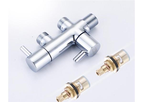 Double Outlet Connector Brass Angle Valve For Shattaf Toilet Washing Machine