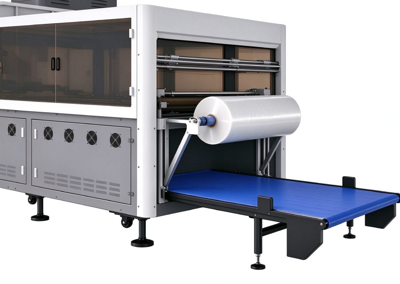 Fully Automatic Bottle Packaging Machine, Integrated Roll Film Bagging Machine for 100ml-5L Plastic Empty Bottles